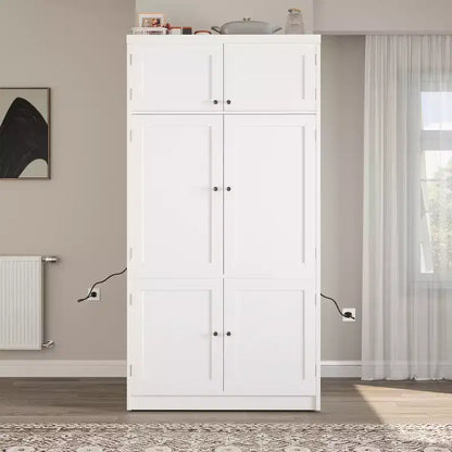 Grand meuble de garde-manger de cuisine avec prises électriques – Sanzelize Design