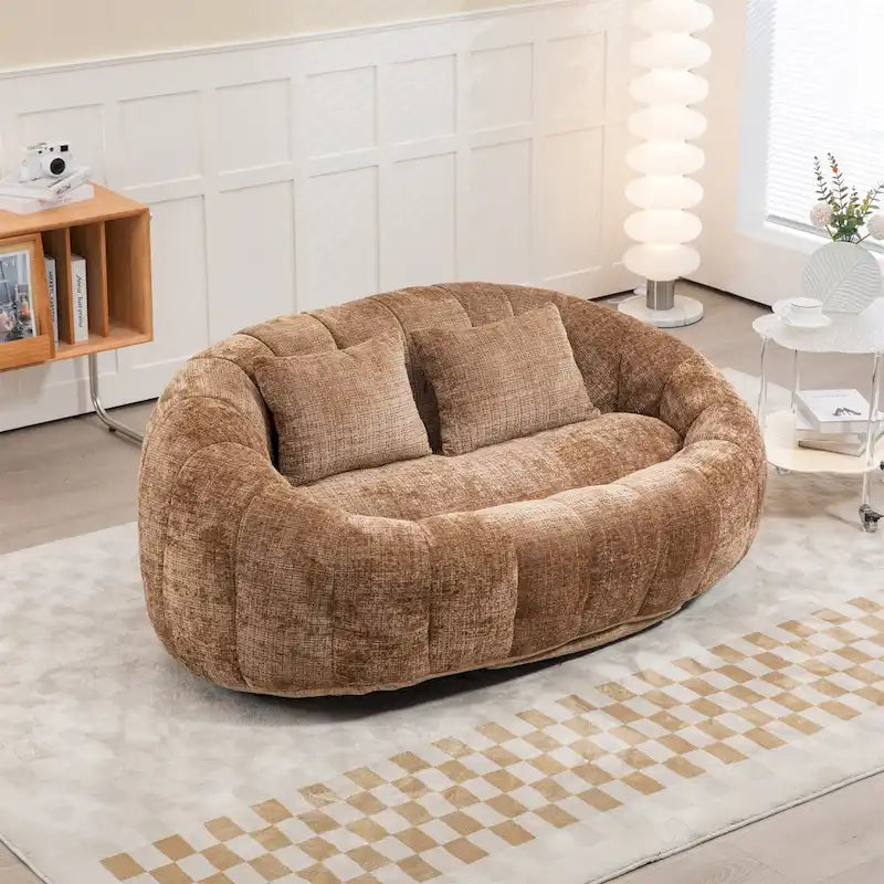 Fauteuil poire paresseux en chenille – Sanzelize Design