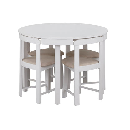 Ensemble de salle à manger rond compact 5 pièces – Sanzelize Design