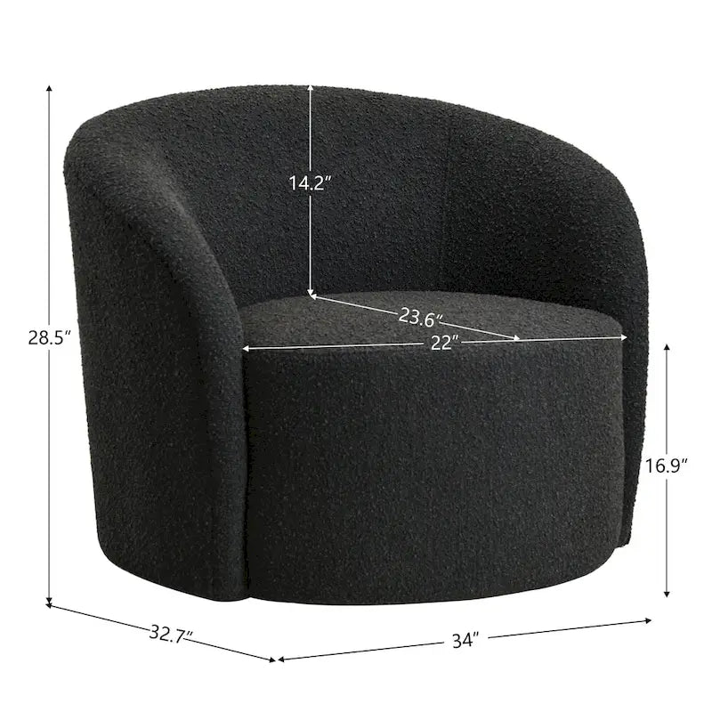 Fauteuil pivotant rembourré de 86 cm de large (lot de 2) – Sanzelize Design