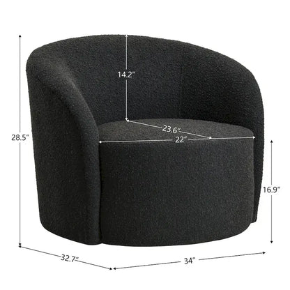 Fauteuil pivotant rembourré de 86 cm de large (lot de 2) – Sanzelize Design
