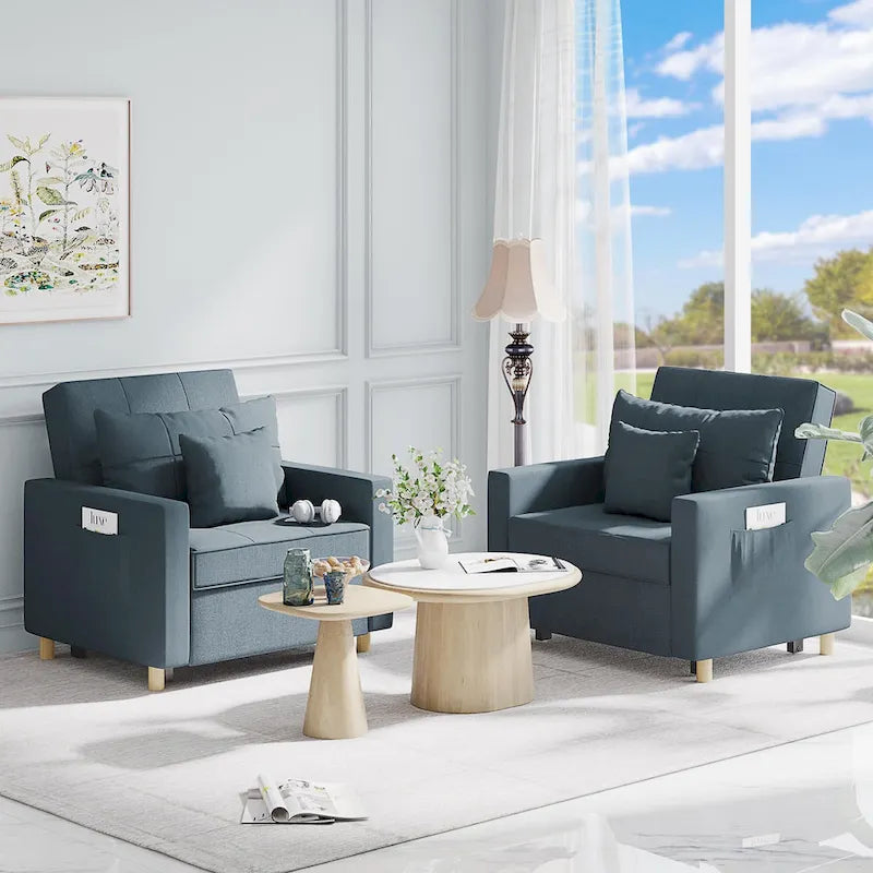 Fauteuil convertible 3-en-1, plusieurs coloris, une place – Sanzelize Design