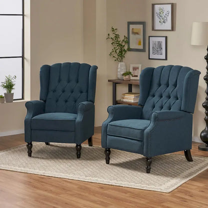 Fauteuils inclinables en tissu touffeté Walter (lot de 2) – Sanzelize Design