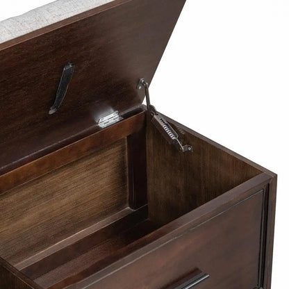 Banc à chaussures avec coussin amovible et rangement dissimulé pour l'entrée et le salon – Sanzelize Design