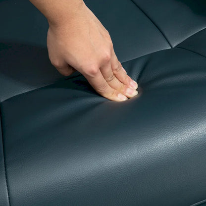 Fauteuil inclinable manuel pivotant en similicuir avec repose-pieds confortable et relaxant – Sanzelize Design