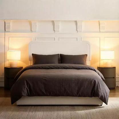 Lit 152 x 203 cm Moderne Rembourré en Boucle avec Tiroirs de Rangement – Sanzelize Design