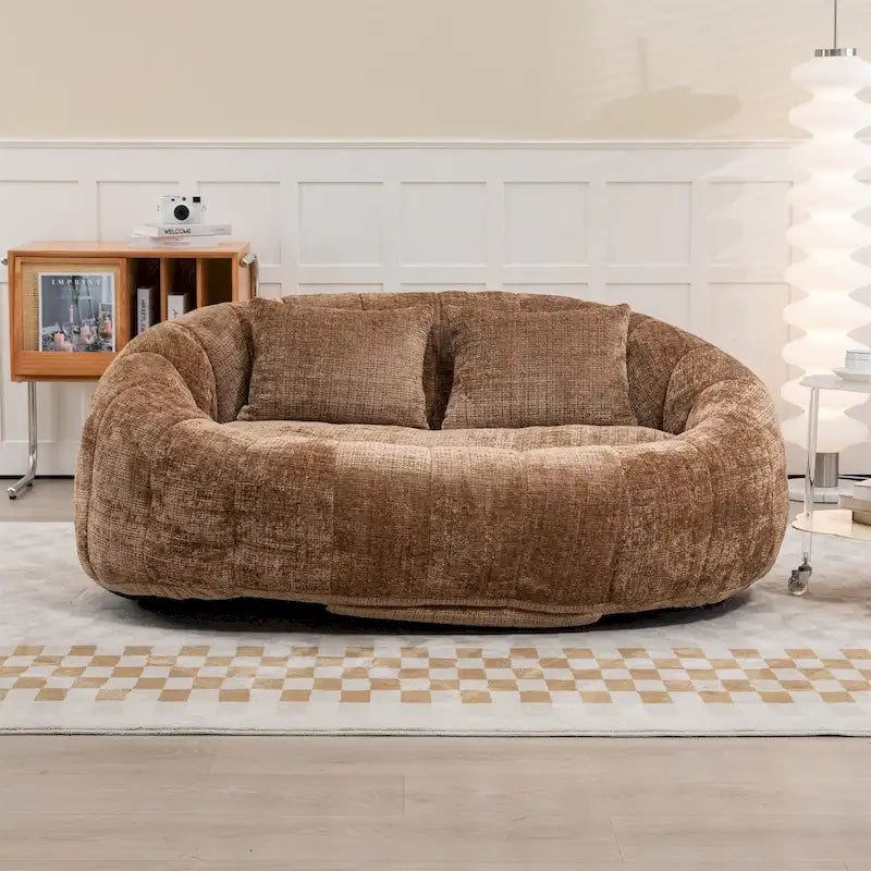 Fauteuil poire paresseux en chenille – Sanzelize Design