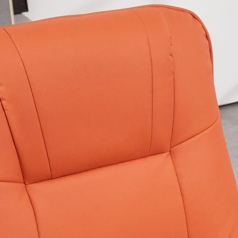 Fauteuil inclinable manuel pivotant en similicuir avec repose-pieds confortable et relaxant – Sanzelize Design
