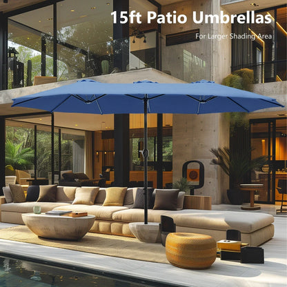 Grand Parasol Double Face de 4,5 m avec Base Incluse pour terrasse – Sanzelize Design
