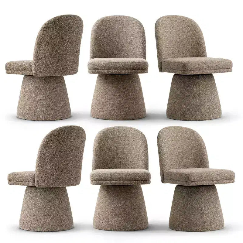 Lot de 6 chaises de salle à manger modernes sans accoudoirs, pivotantes à 360°, avec piétement tulipe – Sanzelize Design