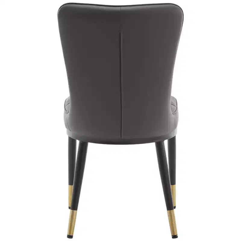 Lot de 6 chaises de salle à manger, modernes, rembourrées, en similicuir, avec haut dossier, pieds en métal – Sanzelize Design