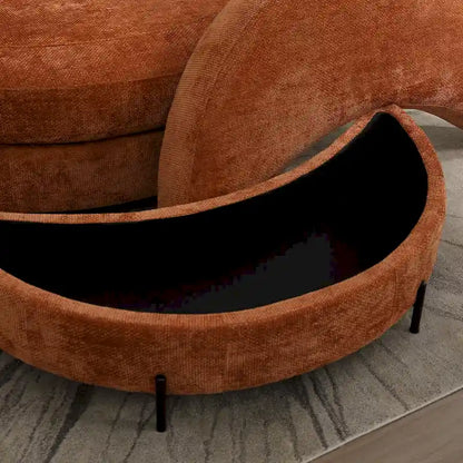 Fauteuil Moderne Rond Avec 5 Coussins Et Pouf Optionnel – Sanzelize Design