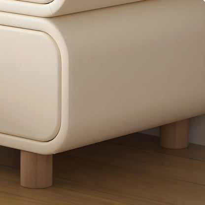 Table de chevet scandinave en similicuir avec finition en faux cuir – Sanzelize Design