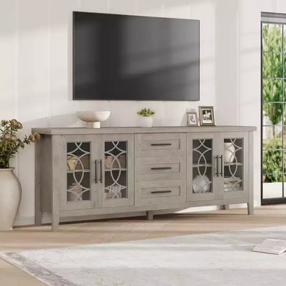 Meuble TV avec tiroirs de rangement, Meuble TV, Table console TV pour salon/chambre à coucher, Armoire de rangement – Sanzelize Design