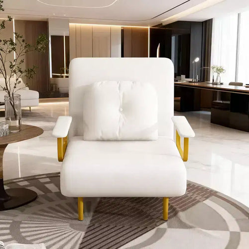 Canapé-lit pliant 3-en-1 convertible en fauteuil - Dossier réglable sur 5 positions avec oreiller – Sanzelize Design