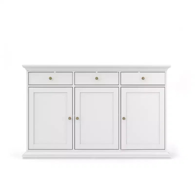 Buffet 3 portes et 3 tiroirs, Blanc – Sanzelize Design