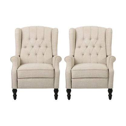 Fauteuils inclinables en tissu touffeté Walter (lot de 2) – Sanzelize Design