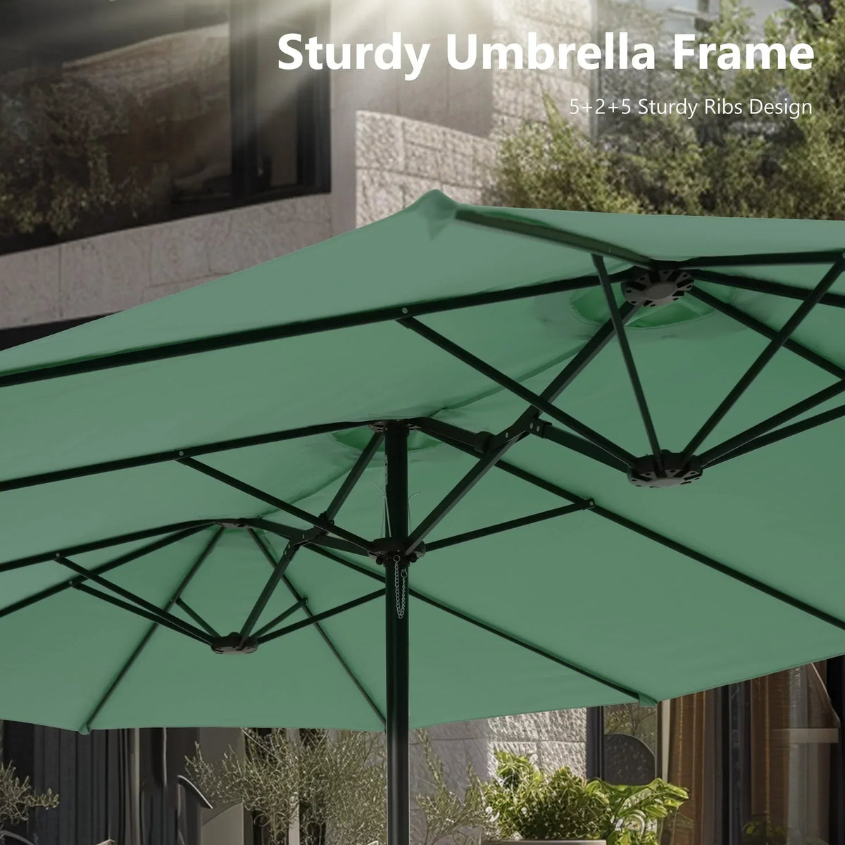 Grand Parasol Double Face de 4,5 m avec Base Incluse pour terrasse – Sanzelize Design