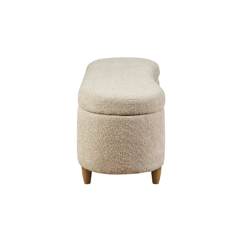 Banc de rangement rabattable Bailey Taupe Boucle – Sanzelize Design