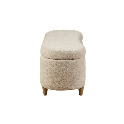 Banc de rangement rabattable Bailey Taupe Boucle – Sanzelize Design