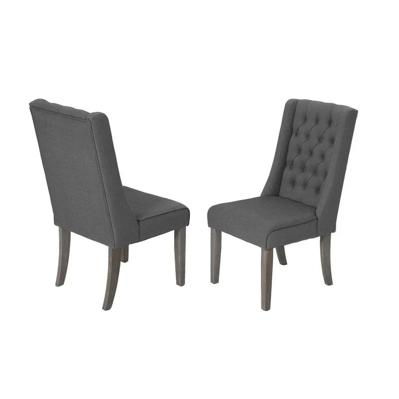 Ensemble de salle à manger extensible gris rustique 9 pièces – Sanzelize Design