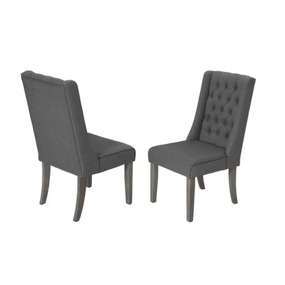 Ensemble de salle à manger extensible gris rustique 9 pièces – Sanzelize Design