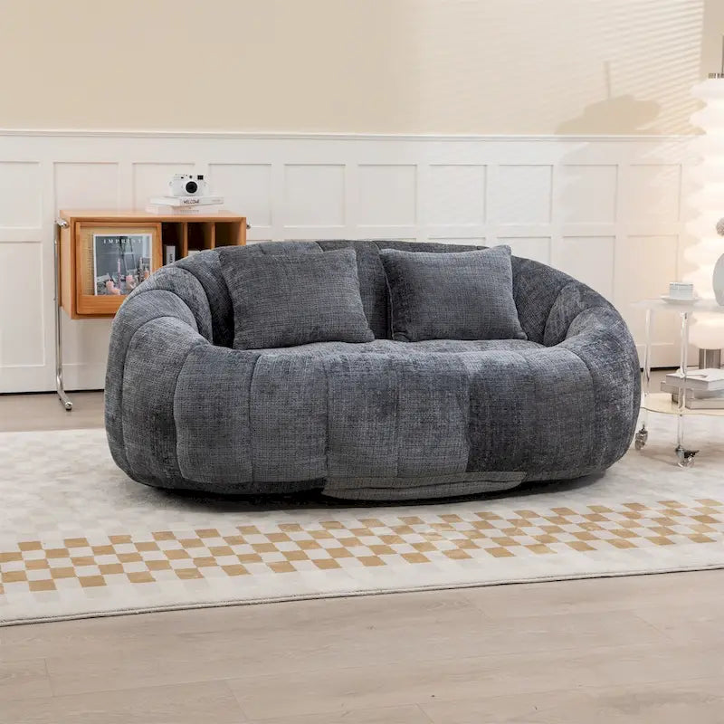 Fauteuil poire paresseux en chenille – Sanzelize Design