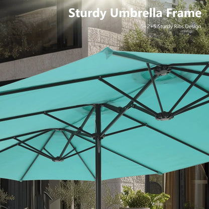Grand Parasol Double Face de 4,5 m avec Base Incluse pour terrasse – Sanzelize Design