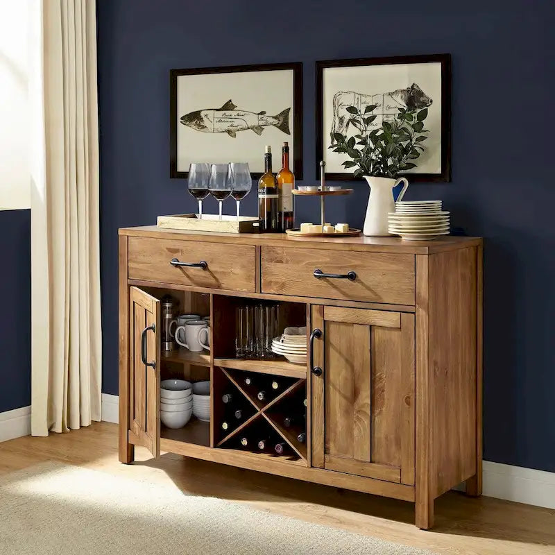 Buffet Roots en finition naturelle - 132 x 46 x 91 cm – Sanzelize Design