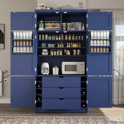 Grand meuble de garde-manger de cuisine avec prises électriques – Sanzelize Design