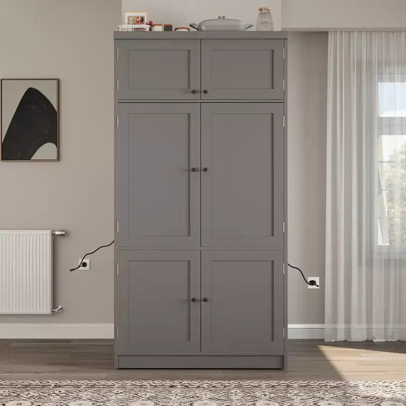 Grand meuble de garde-manger de cuisine avec prises électriques – Sanzelize Design