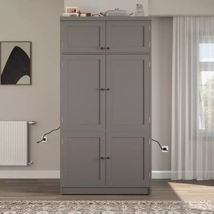 Grand meuble de garde-manger de cuisine avec prises électriques – Sanzelize Design