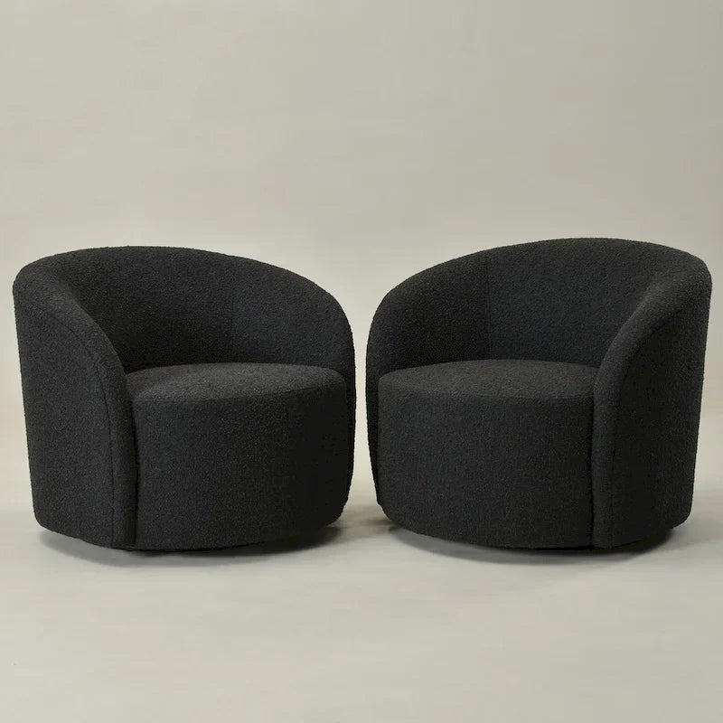 Fauteuil pivotant rembourré de 86 cm de large (lot de 2) – Sanzelize Design