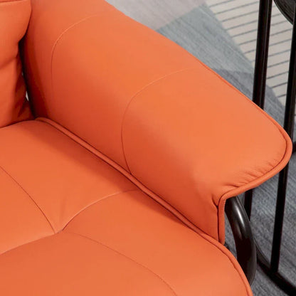 Fauteuil inclinable manuel pivotant en similicuir avec repose-pieds confortable et relaxant – Sanzelize Design