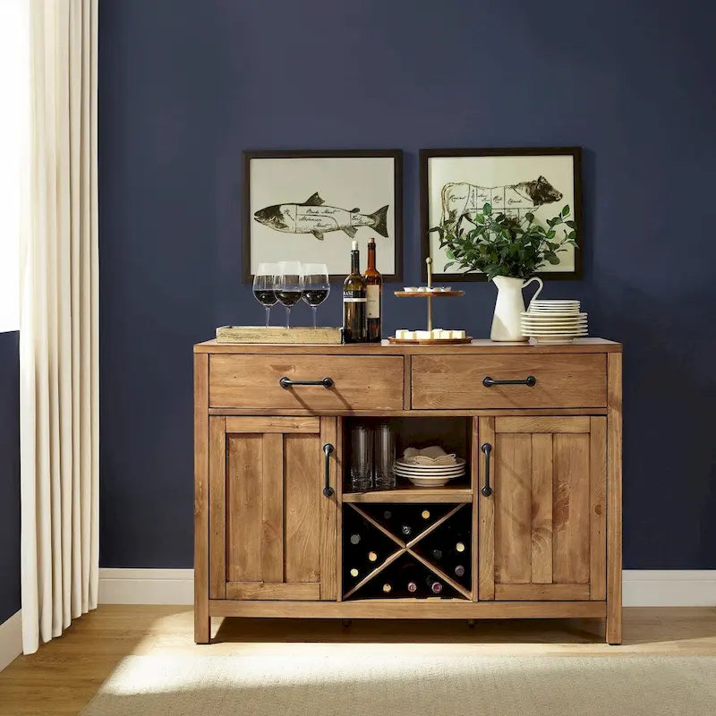 Buffet Roots en finition naturelle - 132 x 46 x 91 cm – Sanzelize Design