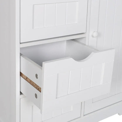 Meuble de Rangement Salle de Bain sur Pied avec 4 Tiroirs – Sanzelize Design