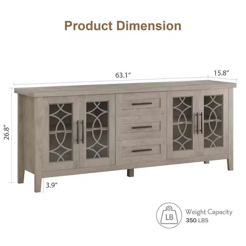 Meuble TV avec tiroirs de rangement, Meuble TV, Table console TV pour salon/chambre à coucher, Armoire de rangement – Sanzelize Design