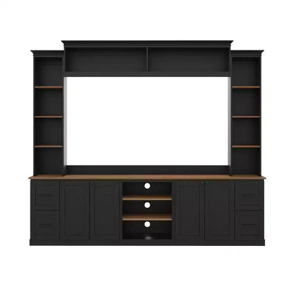 Meuble TV mural 4-en-1 de style campagnard, convient aux téléviseurs jusqu'à 178 cm – Sanzelize Design