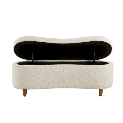 Banc de rangement rabattable Bailey Taupe Boucle – Sanzelize Design