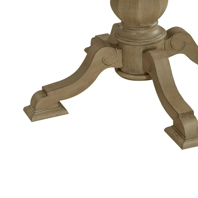 Table à dîner ronde sur pied avec rallonges escamotables - 2 finitions – Sanzelize Design