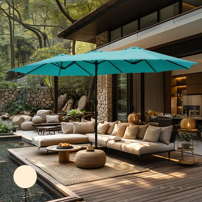 Grand Parasol Double Face de 4,5 m avec Base Incluse pour terrasse – Sanzelize Design