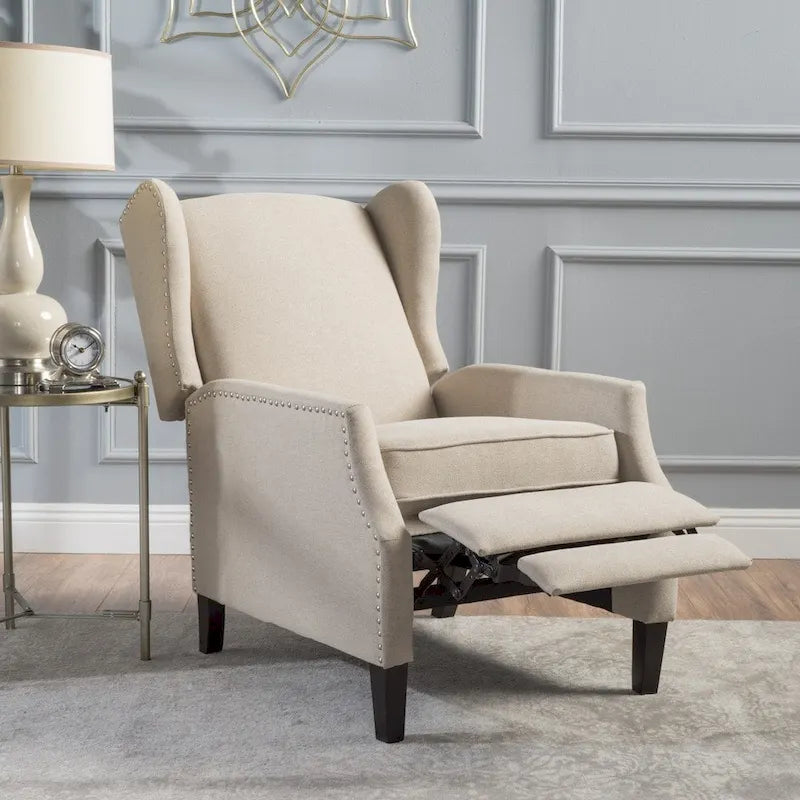 Fauteuil inclinable à dossier haut, rembourré, style classique, pour salon – Sanzelize Design