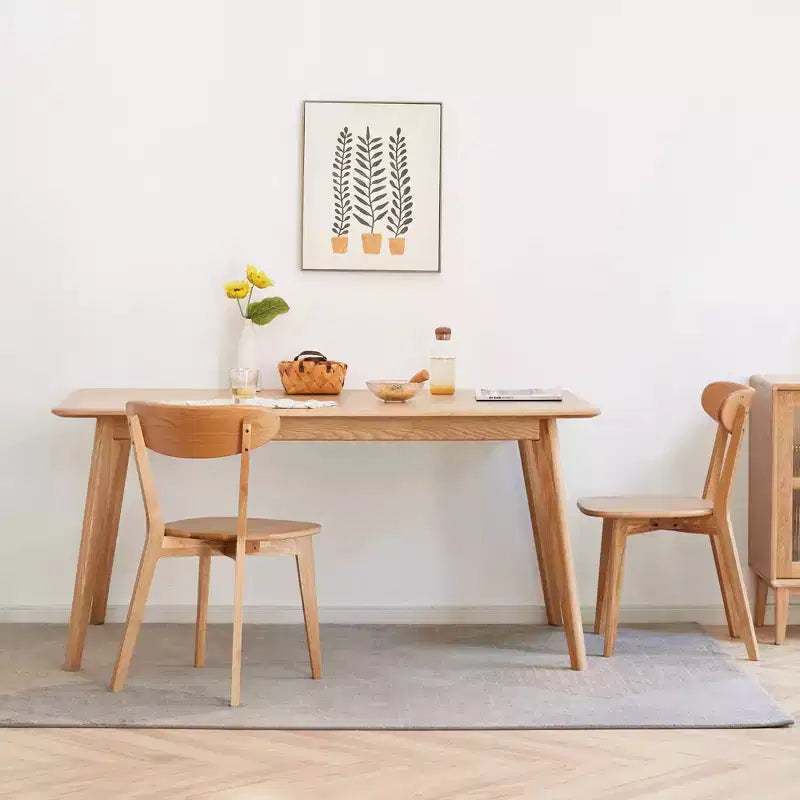 Lot de 4 chaises de salle à manger en bois massif, chaises en bois naturel pour cuisine, salle à manger, salon – Sanzelize Design