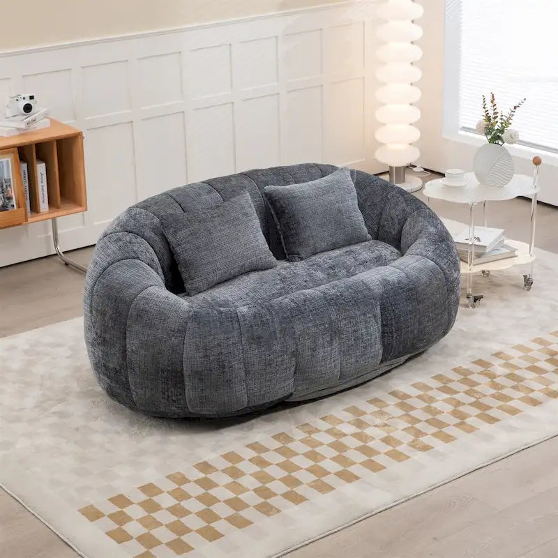 Fauteuil poire paresseux en chenille – Sanzelize Design