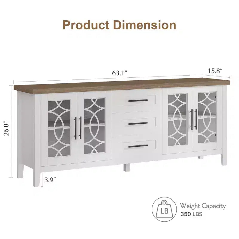 Meuble TV avec tiroirs de rangement, Meuble TV, Table console TV pour salon/chambre à coucher, Armoire de rangement – Sanzelize Design