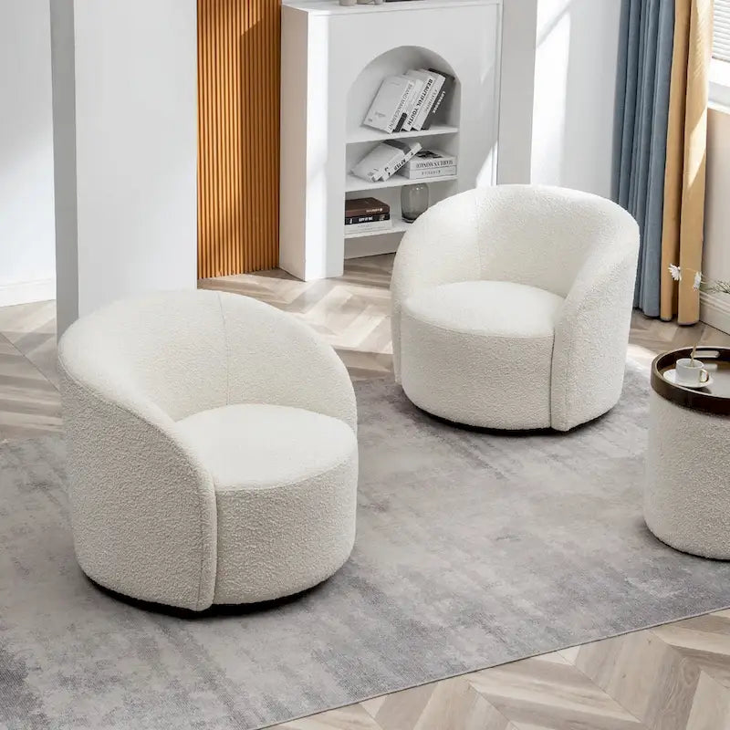 Fauteuil pivotant rembourré de 86 cm de large (lot de 2) – Sanzelize Design