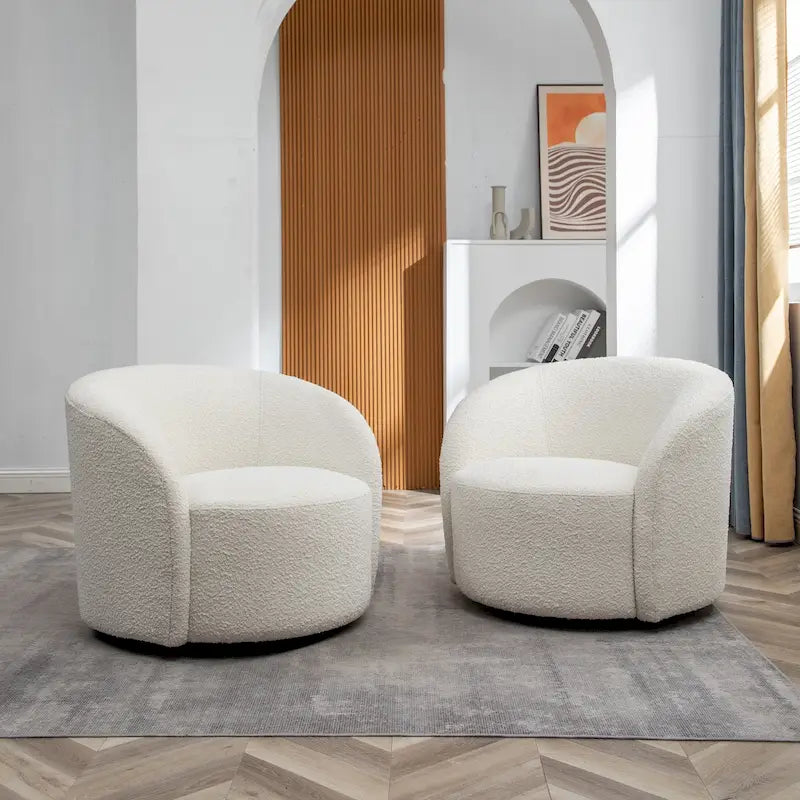 Fauteuil pivotant rembourré de 86 cm de large (lot de 2) – Sanzelize Design