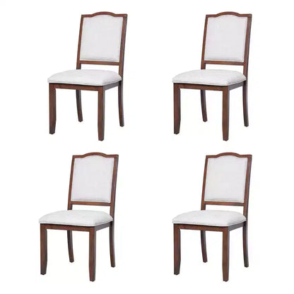 Lot de 4 chaises de salle à manger de style ferme avec dossier haut et assise rembourrée – Sanzelize Design