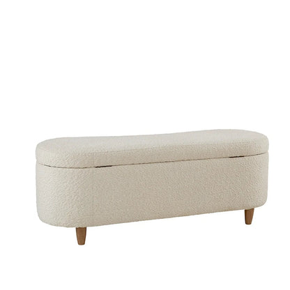 Banc de rangement rabattable Bailey Taupe Boucle – Sanzelize Design