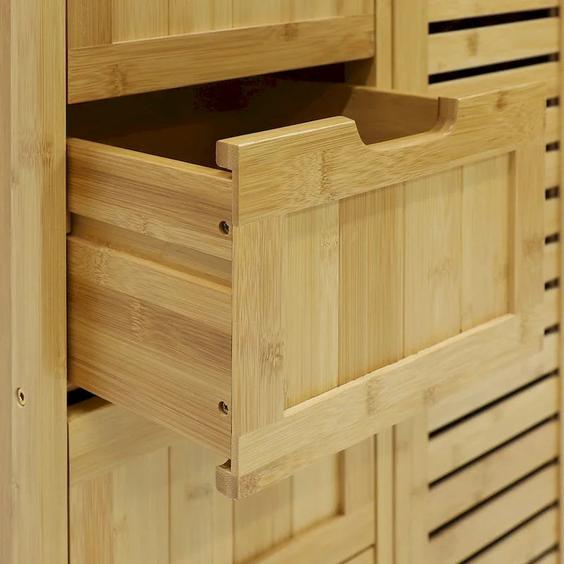 Meuble de Rangement Salle de Bain sur Pied avec 4 Tiroirs – Sanzelize Design